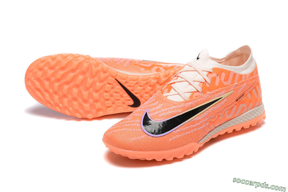 Nike Phantom GX Elite TF Low-Tops Football Shoes - Orange/Black/Purple 3