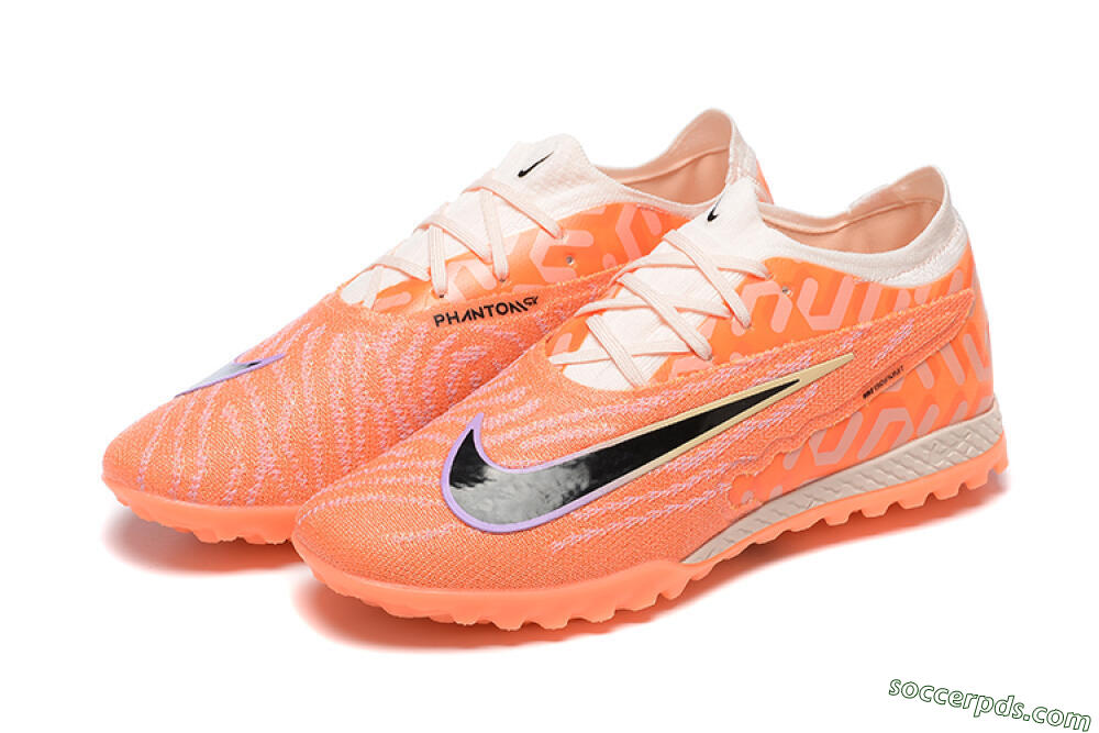 Nike Phantom GX Elite TF Low-Tops Football Shoes - Orange/Black/Purple 5