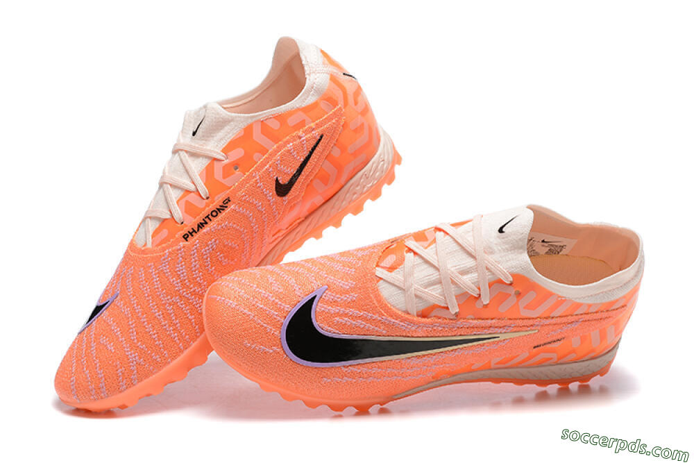 Nike Phantom GX Elite TF Low-Tops Football Shoes - Orange/Black/Purple 6