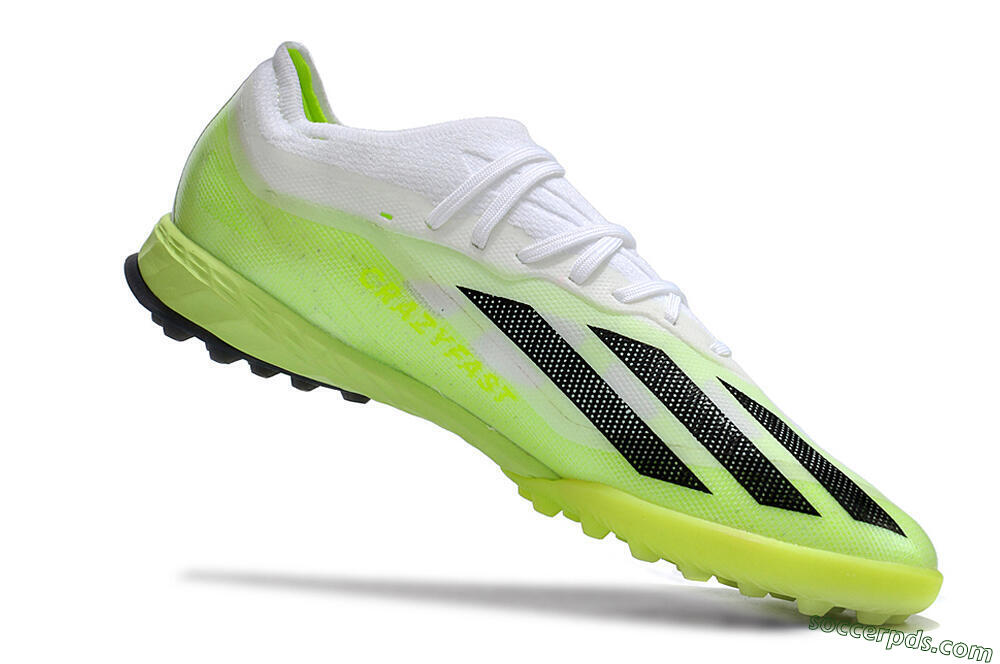 Adidas X Crazyfast.1 TF Low-Tops Football Shoes - Green/White/Black 4