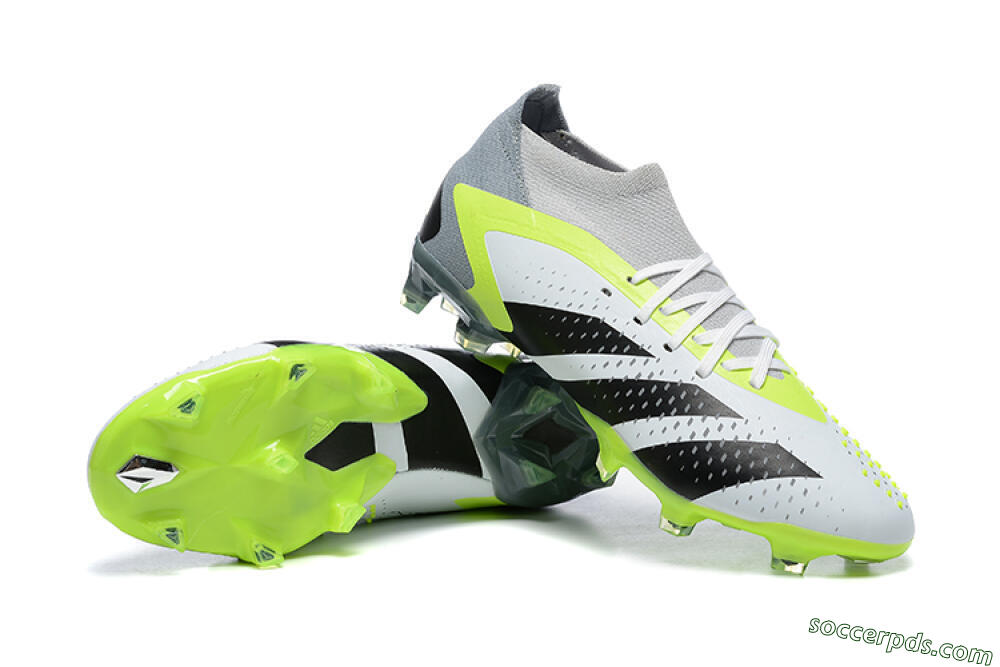Adidas Predator Accuracy.1 FG High-Tops Football Boots - White/Black/Yellow 4