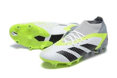 Adidas Predator Accuracy.1 FG High-Tops Football Boots - White/Black/Yellow