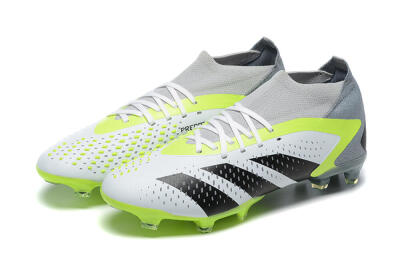 Adidas Predator Accuracy.1 FG High-Tops Football Boots - White/Black/Yellow