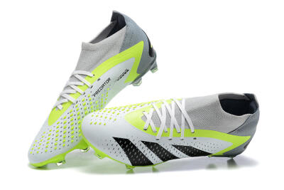 Adidas Predator Accuracy.1 FG High-Tops Football Boots - White/Black/Yellow