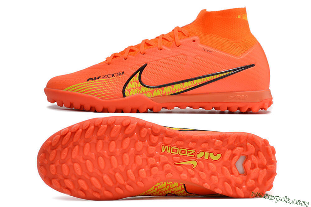 Nike Air Zoom Mercurial Superfly 9 Elite TF High-Tops Football Shoes - Red/Yellow 0