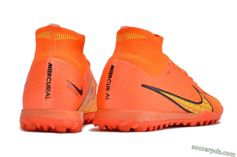 Nike Air Zoom Mercurial Superfly 9 Elite TF High-Tops Football Shoes - Red/Yellow 6