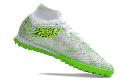 Nike Air Zoom Mercurial Superfly 9 Elite TF High-Tops Football Shoes - Green/White/Silver