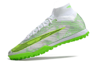 Nike Air Zoom Mercurial Superfly 9 Elite TF High-Tops Football Shoes - Green/White/Silver