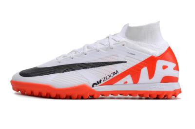 Nike Mercurial Superfly 9 Elite TF High-Tops Football Shoes - White/Black/Red