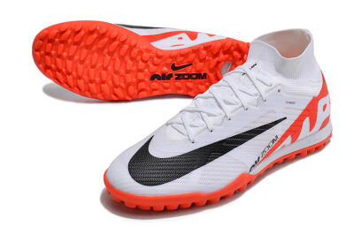 Nike Mercurial Superfly 9 Elite TF High-Tops Football Shoes - White/Black/Red
