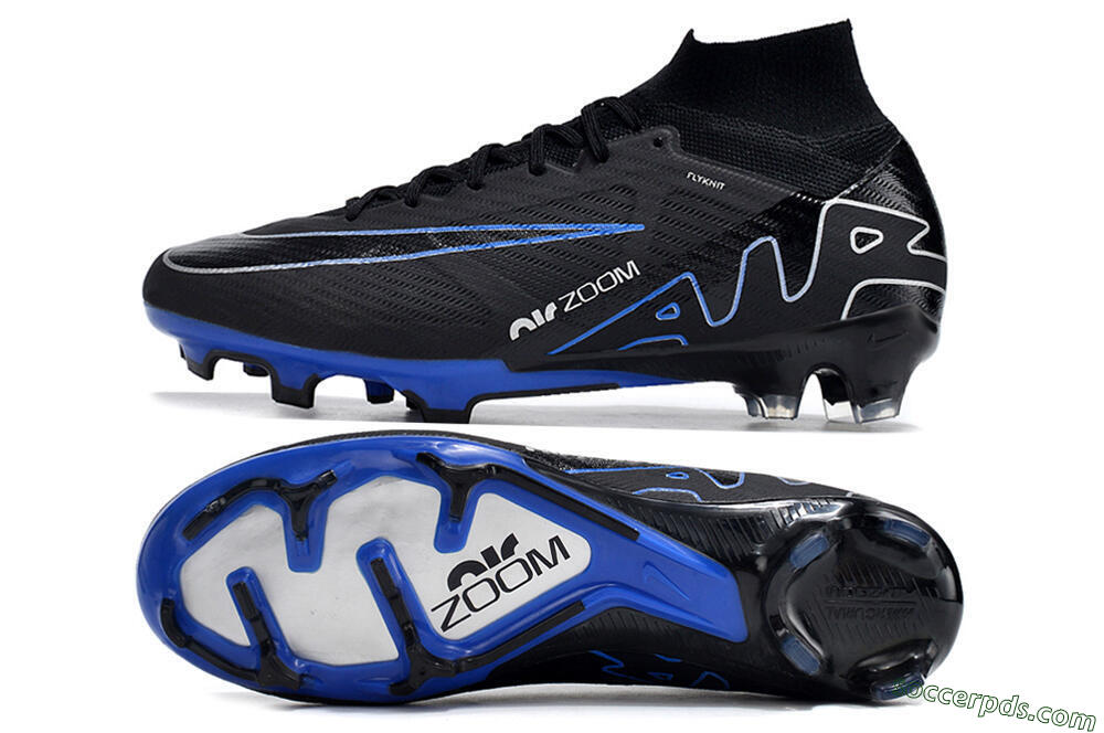 Nike Air Zoom Superfly 9 Elite SE FG High-Tops Football Boots - Black/Blue/White 0