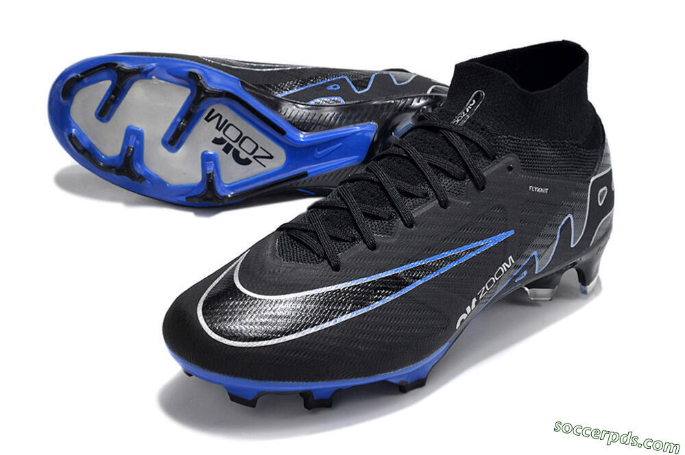 Nike Air Zoom Superfly 9 Elite SE FG High-Tops Football Boots - Black/Blue/White 3
