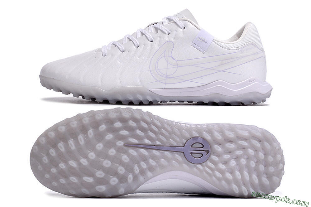 Nike Tiempo Legend 10 TF Low-Tops Football Shoes - White/Blue 0