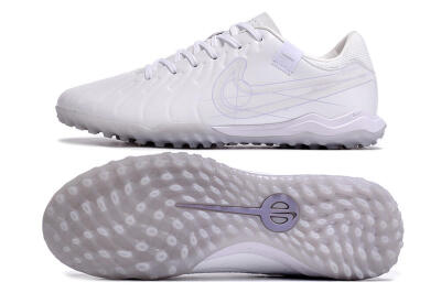 Nike Tiempo Legend 10 TF Low-Tops Football Shoes - White/Blue