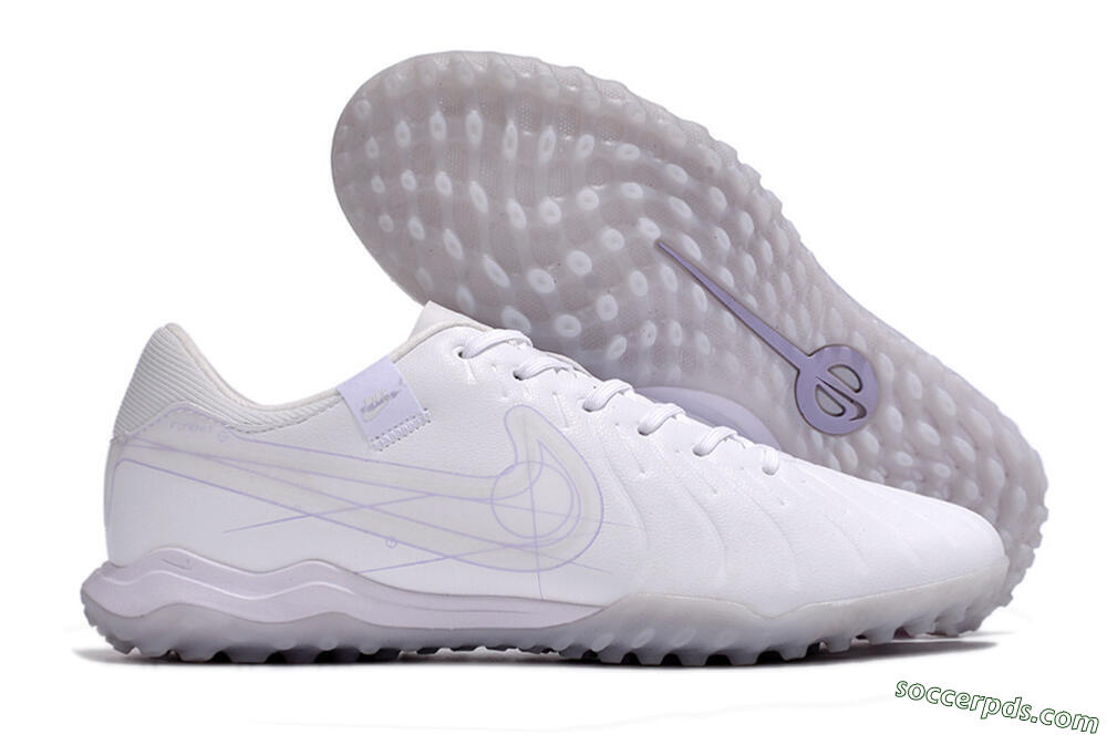 Nike Tiempo Legend 10 TF Low-Tops Football Shoes - White/Blue 1