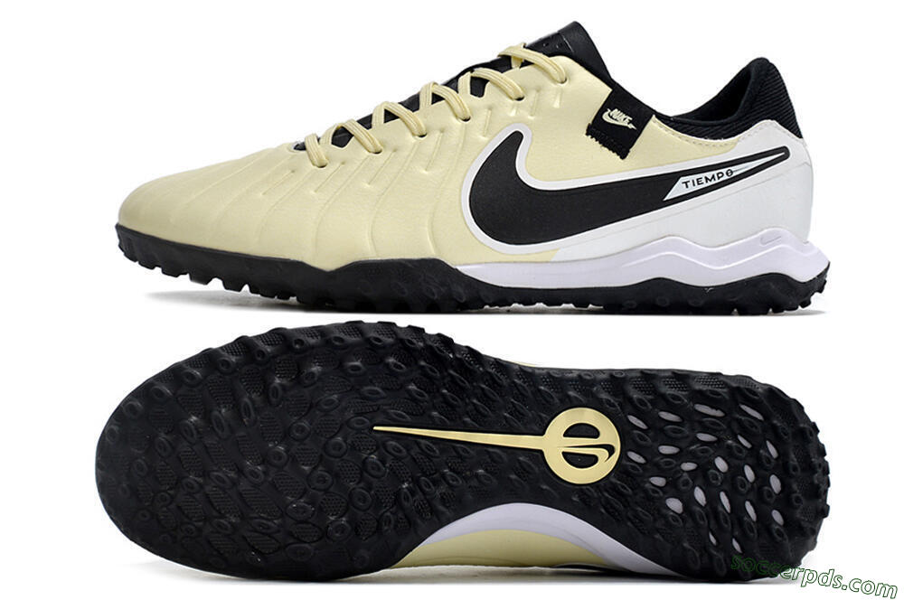 Nike Tiempo Legend 10 TF Low-Tops Football Shoes - Yellow/Black/White 0