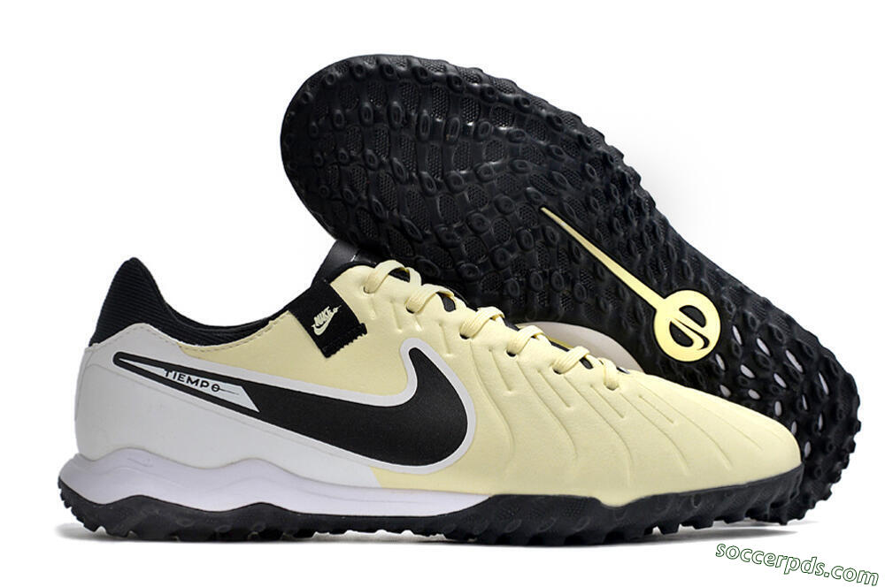 Nike Tiempo Legend 10 TF Low-Tops Football Shoes - Yellow/Black/White 1