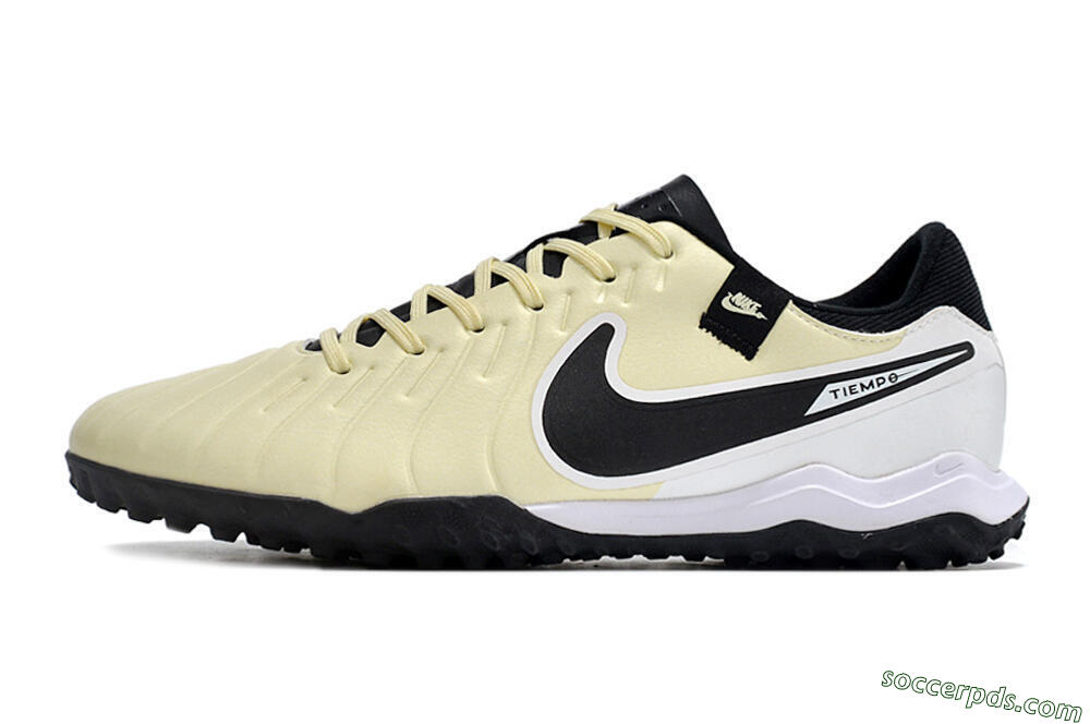 Nike Tiempo Legend 10 TF Low-Tops Football Shoes - Yellow/Black/White 2