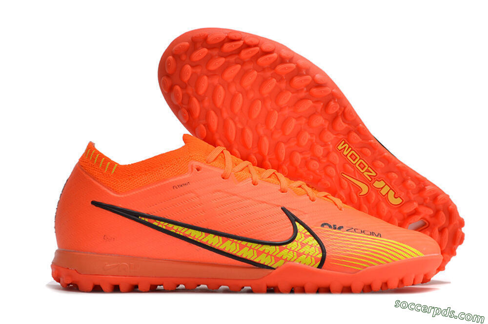 Nike Air Zoom Mercurial Vapor 15 Elite TF Low-Tops Football Shoes - Red/Yellow 1