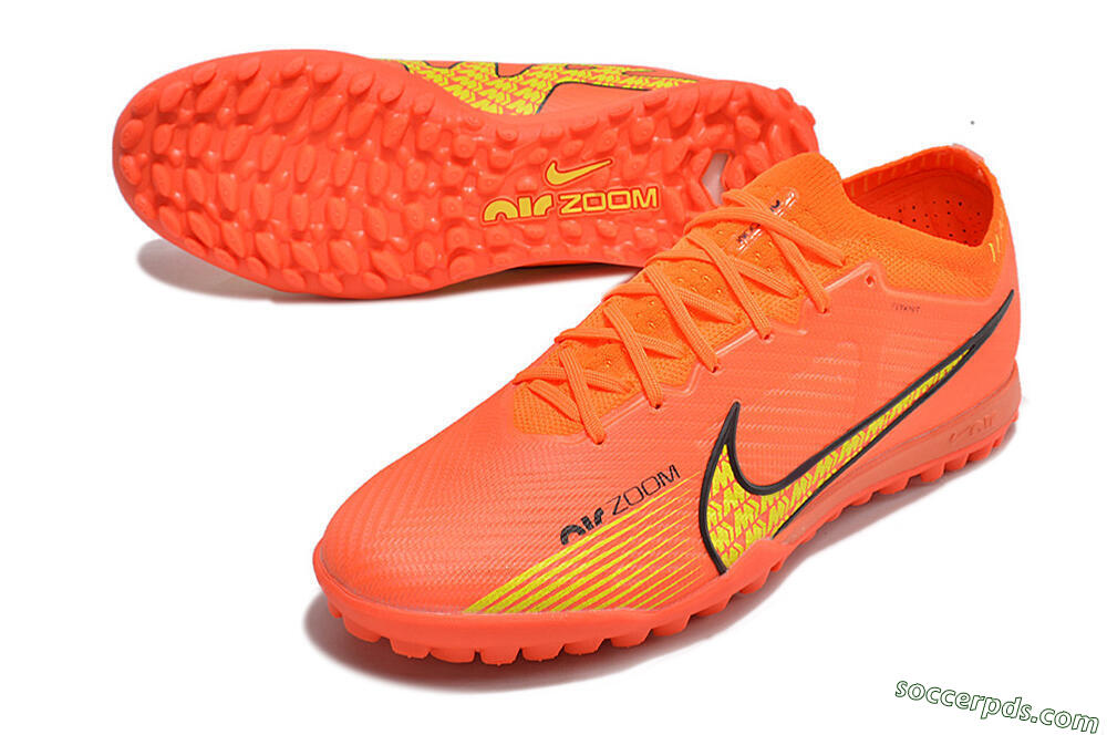Nike Air Zoom Mercurial Vapor 15 Elite TF Low-Tops Football Shoes - Red/Yellow 3