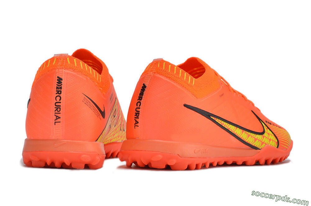 Nike Air Zoom Mercurial Vapor 15 Elite TF Low-Tops Football Shoes - Red/Yellow 6