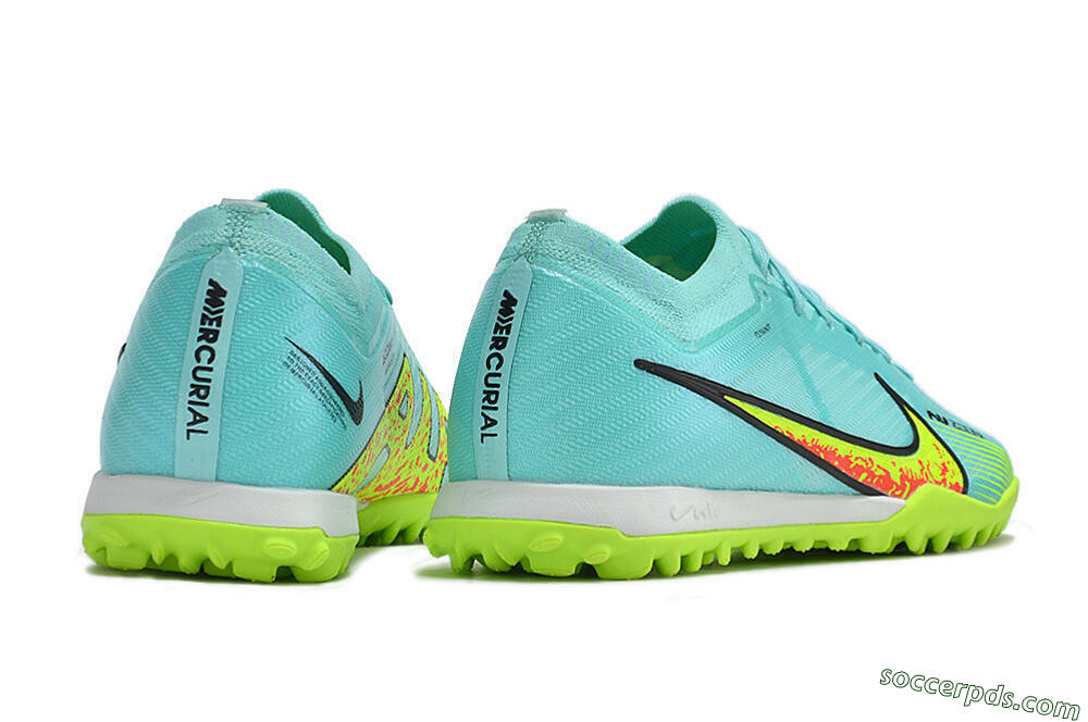 Nike Air Zoom Mercurial Vapor 15 Elite TF Low-Tops Football Shoes - Blue/Green 6