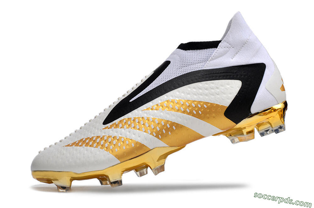 Adidas Predator Accuracy+ FG High-Tops Football Boots - White/Gold/Black 5