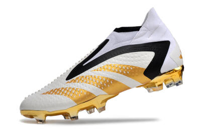Adidas Predator Accuracy+ FG High-Tops Football Boots - White/Gold/Black
