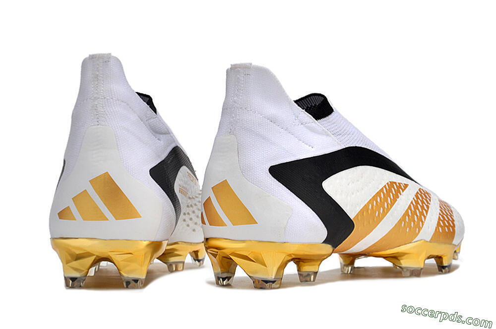 Adidas Predator Accuracy+ FG High-Tops Football Boots - White/Gold/Black 6