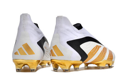 Adidas Predator Accuracy+ FG High-Tops Football Boots - White/Gold/Black