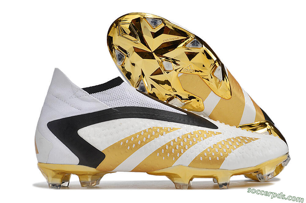 Adidas Predator Accuracy+ FG High-Tops Football Boots - White/Gold/Black 1