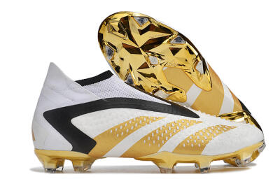 Adidas Predator Accuracy+ FG High-Tops Football Boots - White/Gold/Black