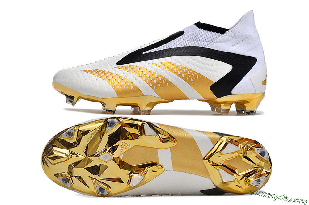 Adidas Predator Accuracy+ FG High-Tops Football Boots - White/Gold/Black 0