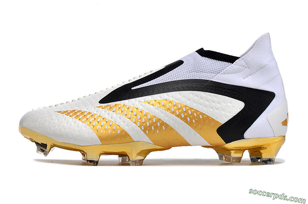 Adidas Predator Accuracy+ FG High-Tops Football Boots - White/Gold/Black 2