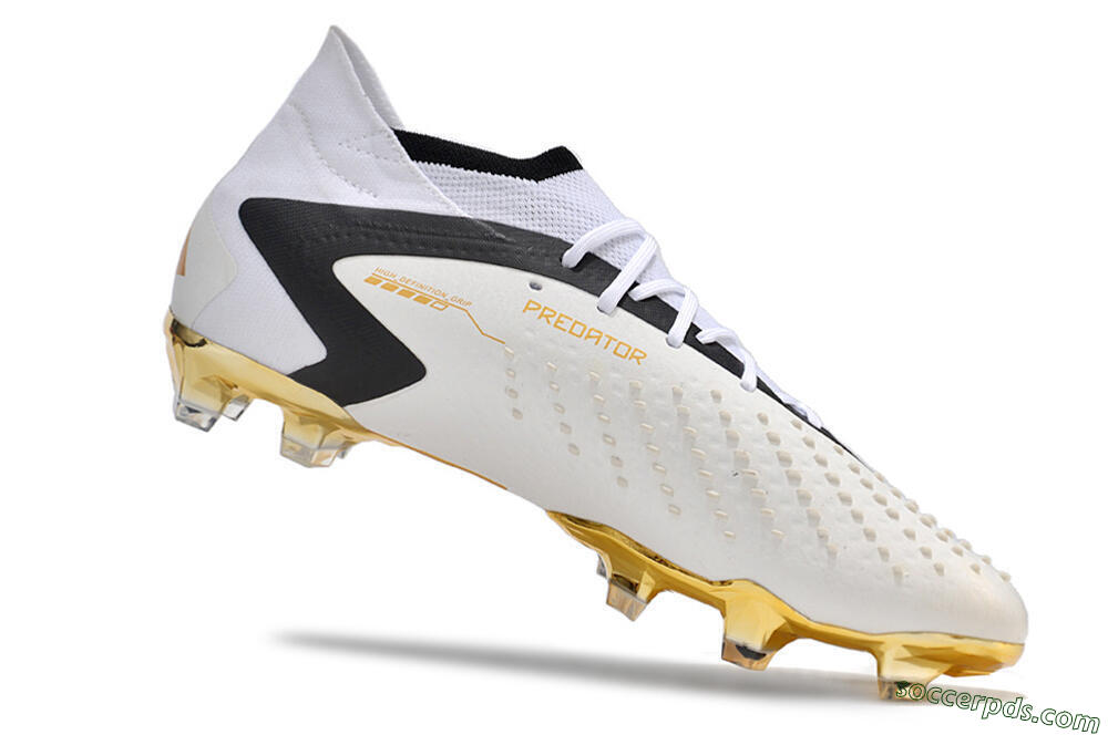 Adidas Predator Accuracy.1 FG High-Tops Football Boots - White/Gold/Black 4