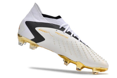 Adidas Predator Accuracy.1 FG High-Tops Football Boots - White/Gold/Black