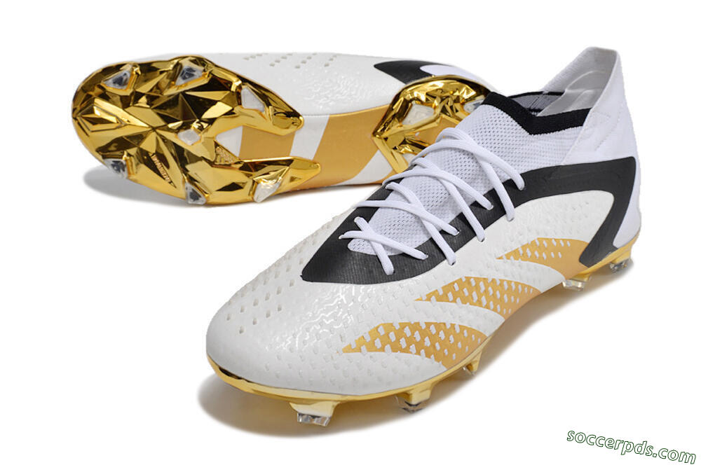 Adidas Predator Accuracy.1 FG High-Tops Football Boots - White/Gold/Black 3