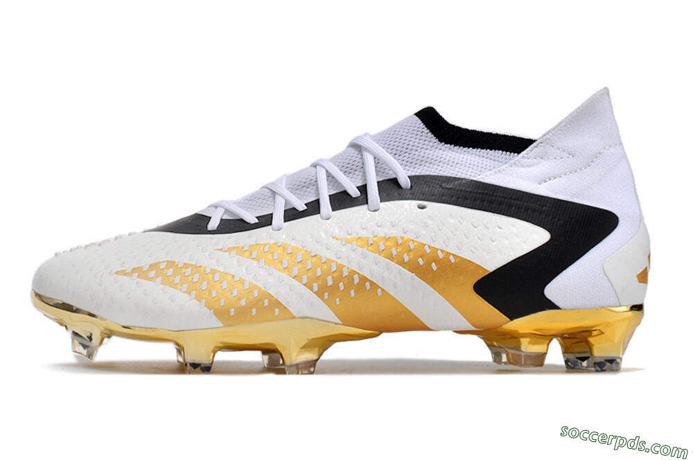 Adidas Predator Accuracy.1 FG High-Tops Football Boots - White/Gold/Black 2