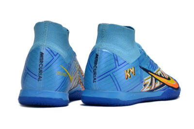 Nike Air Zoom Mercurial Superfly 9 Elite IC High-Tops Football Shoes - Blue/Yellow/Black
