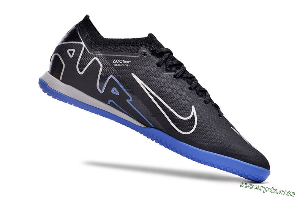 Nike Air Zoom Mercurial Vapor 15 Elite IC Low-Tops Football Shoes - Black/Blue/White 5