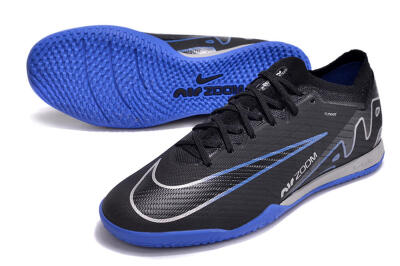 Nike Air Zoom Mercurial Vapor 15 Elite IC Low-Tops Football Shoes - Black/Blue/White