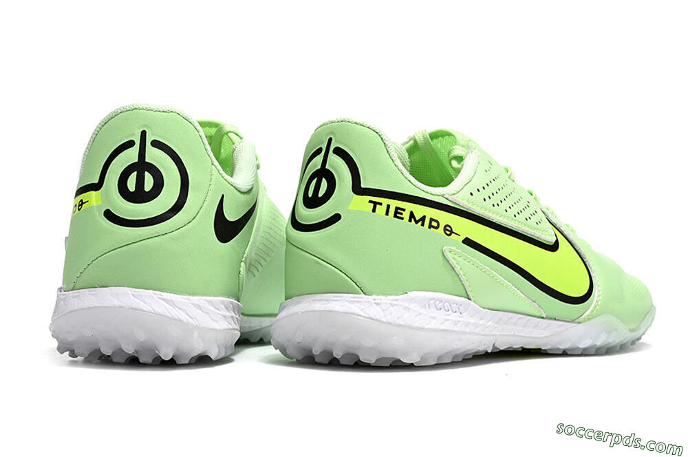 Nike Tiempo Legend 9 TF Low-Tops Football Shoes - Green/Yellow/Black 8