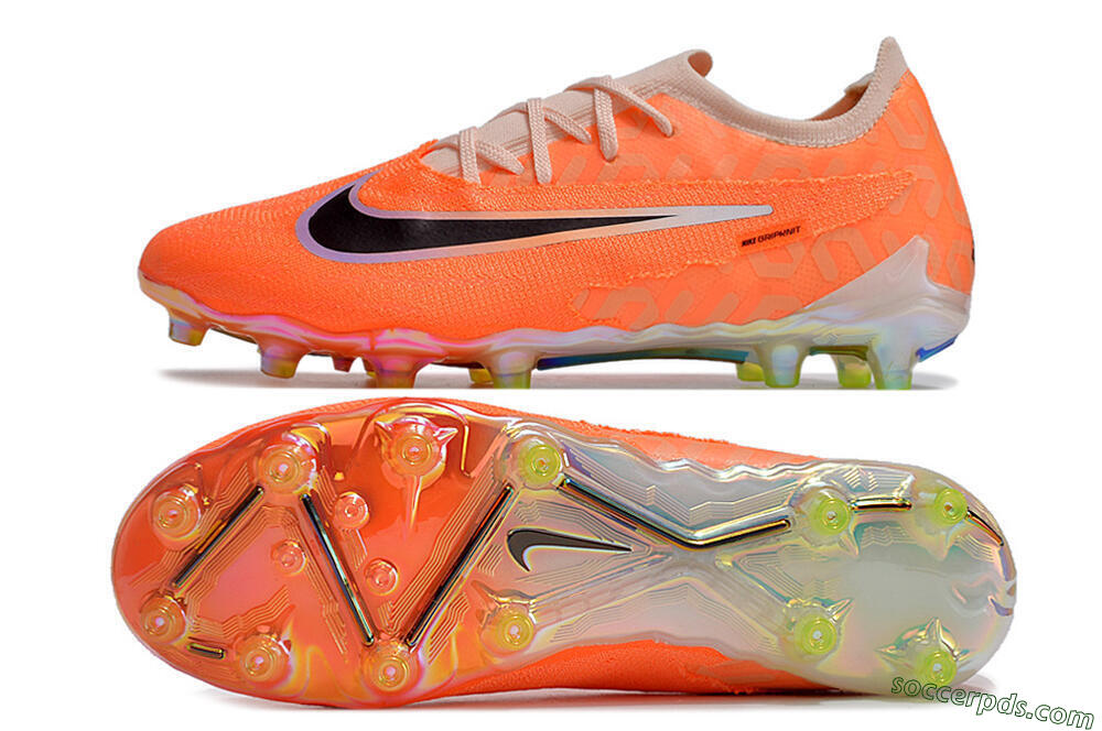Nike Phantom GX Elite AG Low-Tops Football Boots - Orange/Black/White 0