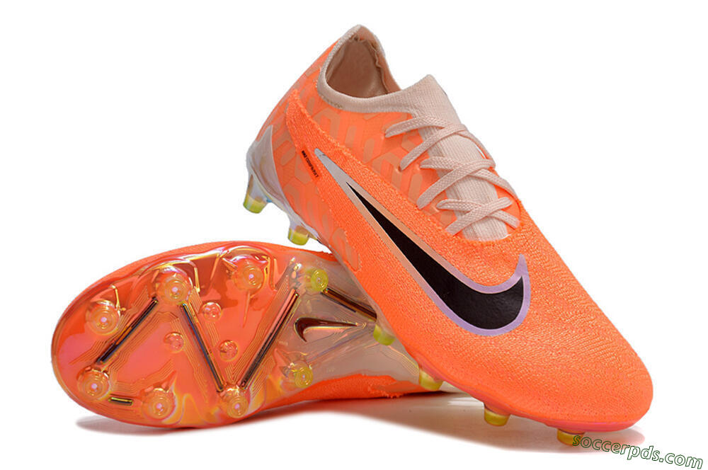 Nike Phantom GX Elite AG Low-Tops Football Boots - Orange/Black/White 3
