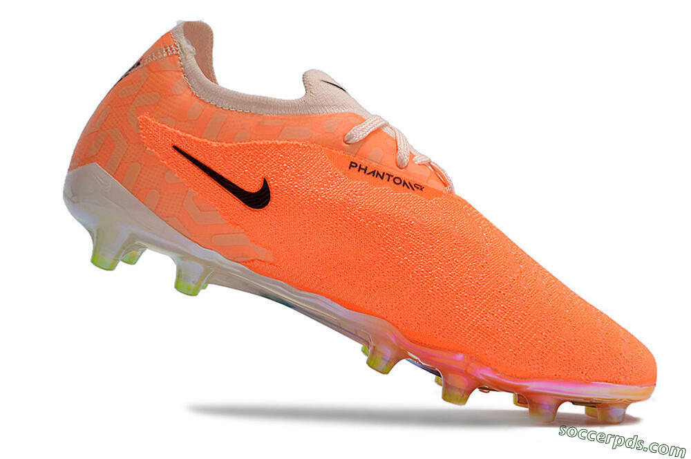 Nike Phantom GX Elite AG Low-Tops Football Boots - Orange/Black/White 4