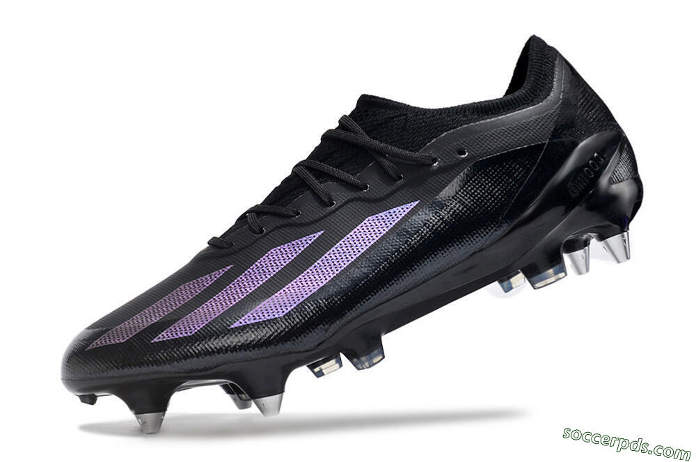 Adidas X Crazyfast.1 SG Low-Tops Football Boots - Black/Purple 5