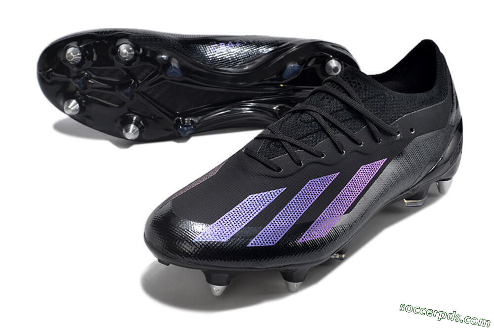 Adidas X Crazyfast.1 SG Low-Tops Football Boots - Black/Purple 3