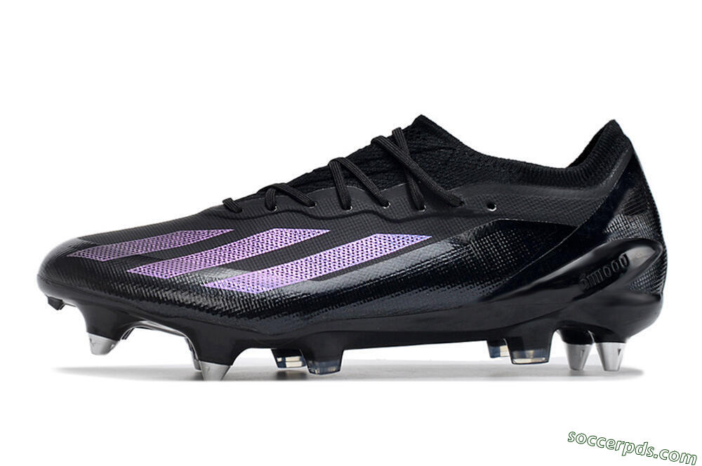 Adidas X Crazyfast.1 SG Low-Tops Football Boots - Black/Purple 2