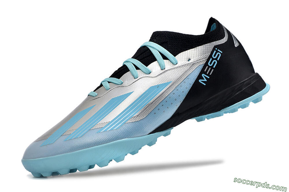 Adidas X Crazyfast.1 TF Low-Tops Football Shoes - Blue/Silver/Black 5