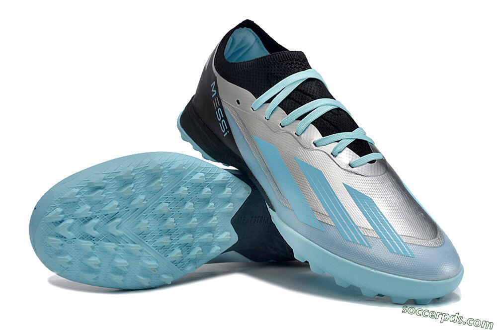 Adidas X Crazyfast.1 TF Low-Tops Football Shoes - Blue/Silver/Black 3